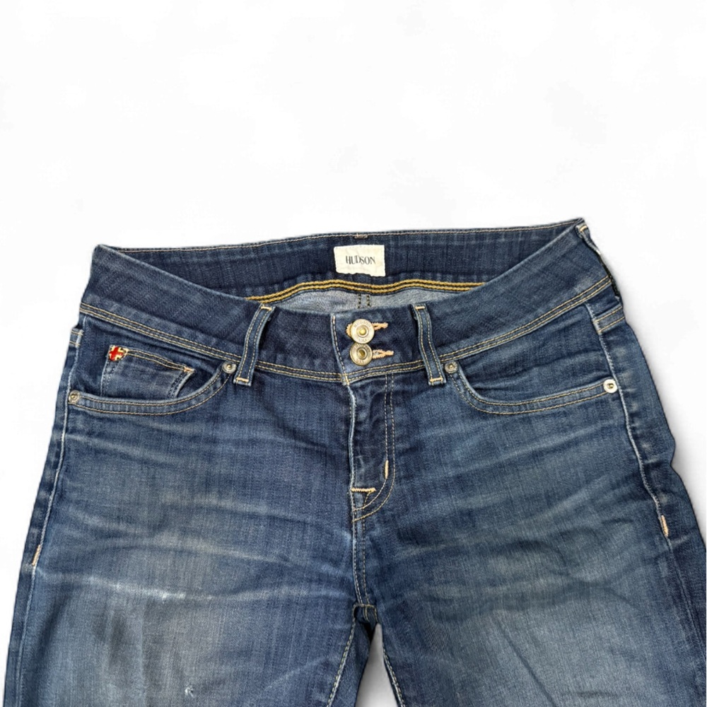 Hudson “Ginny Crop Straight w/ Cuff” Dark Wash Jeans Size 27 - Picture 3 of 4